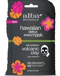 Alba Botanica Hawaiian Detox Sheet Mask Anti-Pollution Volcanic Clay 