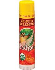 Badger Ginger & Lemon Classic Lip Balm 