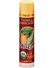 Badger Vanilla Madagascar Classic Lip Balm 