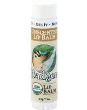 Badger Unscented Classic Lip Balm 