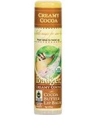 Badger Creamy Cocoa Cocoa Butter Lip Balm 