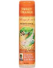 Badger Sweet Orange Cocoa Butter Lip Balm 