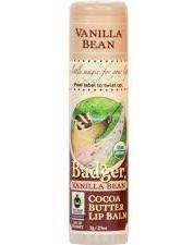 Badger Vanilla Bean Cocoa Butter Lip Balm 