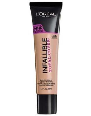 L'Oreal Paris INFALLIBLE Total Cover Foundation 306 Buff Beige