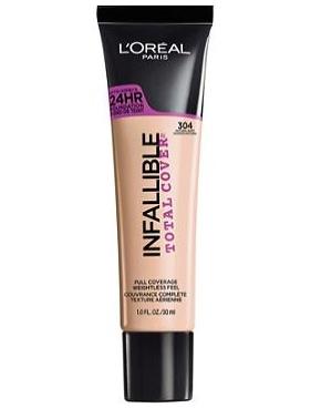 L'Oreal Paris INFALLIBLE Total Cover Foundation 304 Natural Buff