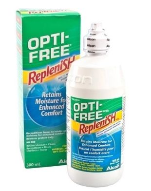 OPTIFREE Replenish retains moisture for enhanced comfort 