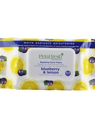 PETAL FRESH ORGANICS Blueberry & Lemon Facial Cleansing Wipes 