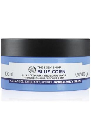 The Body Shop Blue Corn 3-in-1 Deep Purifying Scrub Mask 