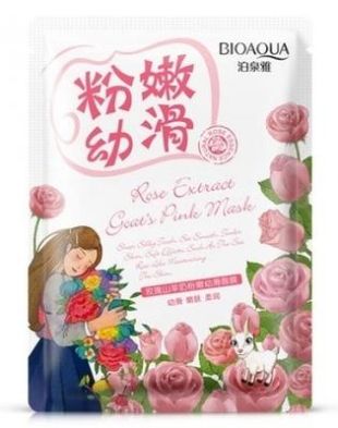 Bioaqua Rose Extract Goat's Pink Mask 