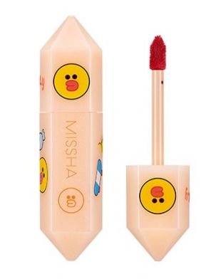 Missha Line Friends Edition Wish Stone Tint Velvet Dodo (Fascinating Red)