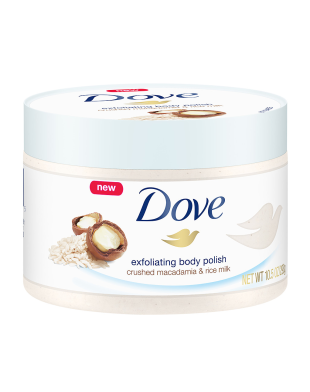 Dove Exfoliating Body Polish Crushed Macadamia and Rice Milk 