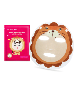 Watsons Animal Design Facial Mask Brown Rice