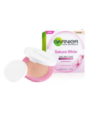 Garnier Sakura White Two Way Cake Pinkish Bright 02 Nude