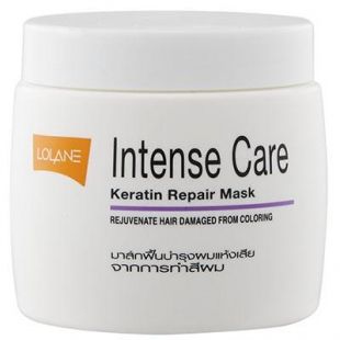 Lolane Intense Care Keratin Repair Mask (Purple) Rejuvenate Hair Damaged From Coloring
