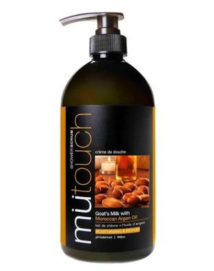 MU Touch Shower Scrub Goat's Milk Argan Oil and Walnut