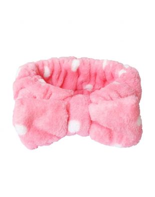 Jacquelle Polkabow Headband Pink