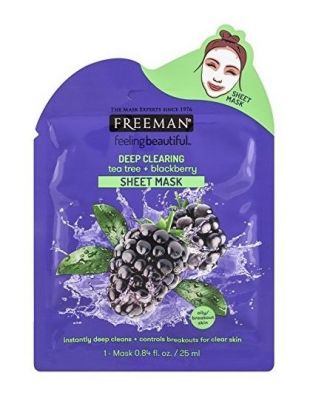 FREEMAN Tea Tree + Blackberry Sheet Mask 