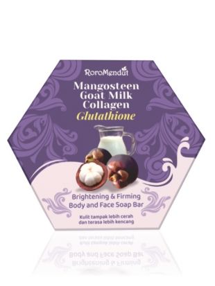 Roro Mendut Mangosteen Goat Milk Collagen Glutathione Mangosteen Goat Milk Collagen Glutathione Brightening & Firming Body & Face Soap Bar
