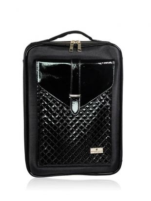 Armando Caruso Large Beauty Bag Quilted Flap Black 1931LB