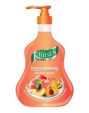 Klinsen Peach Massage Shower Scrub 