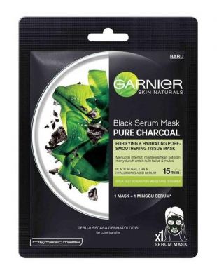 Garnier Serum Mask Pure Charcoal Black Rice 
