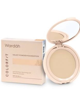 Wardah Colorfit Velvet Powder Foundation 33W Olive Beige