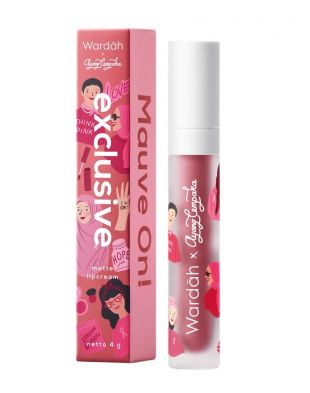 Wardah Exclusive Matte Lip Cream X Ayang Cempaka Mauve On