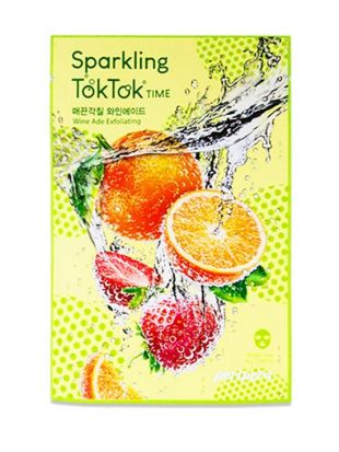 Peripera Sparkling Toktok Time Wine Ade Exfoliating Mask Sheet