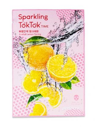 Peripera Sparkling Toktok Time Pinkfull Lemon Toning Mask Sheet