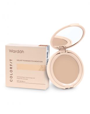 Wardah Colorfit Velvet Powder Foundation 43W Golden Sand