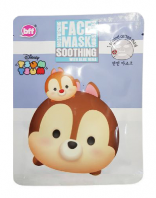 BFF Face Mask Moisturizing Refreshing Soothing with Aloe Vera Chipmunk TsumTsum