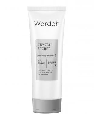 Wardah Crystal Secret Foaming Cleanser with Natural AHA + PHA 