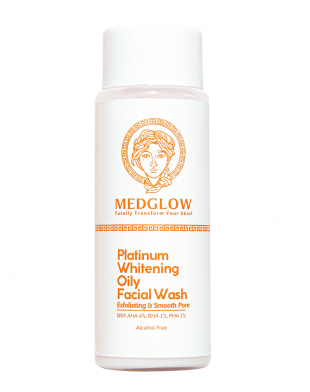 MEDGLOW Platinum Whitening Oily Facial Wash 