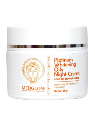 MEDGLOW Platinum Whitening Oily Night Cream 