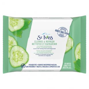 St. Ives Cleanse & Refresh Cucumber Facial Wipes 