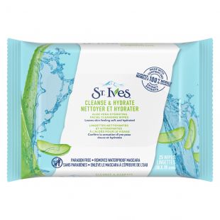 St. Ives Cleanse & Hydrate Aloe Vera Facial Wipes 