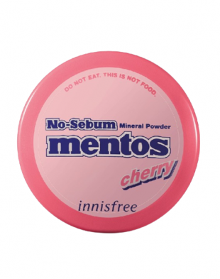 Innisfree No-Sebum Mineral Powder × Mentos (Limited Edition) Cherry