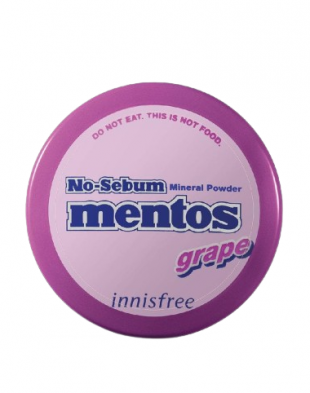 Innisfree No-Sebum Mineral Powder × Mentos (Limited Edition) Grape