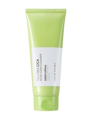 Nature Republic Green Derma Tea Tree Cica Foam Cleanser 