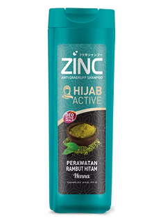 Zinc Hijab Active Shampoo Perawatan Rambut Hitam Henna