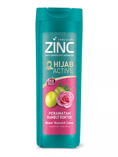 Zinc Hijab Active Shampoo Perawatan Rambut Rontok Mawar Damask & Zaitun