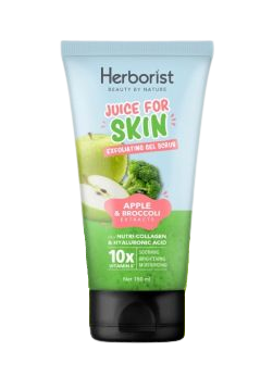 Herborist Juice For Skin Exfoliating Gel Scrub Apple Broccoli