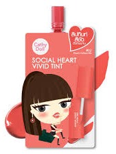 Cathy Doll Social Heart Vivid Tint #02 Peach follow me