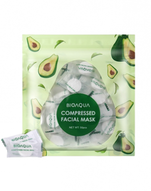 Bioaqua Compressed Facial Mask Avocado-Green