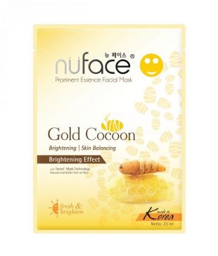 NuFace Prominent Essence Facial Mask Gold Cocoon
