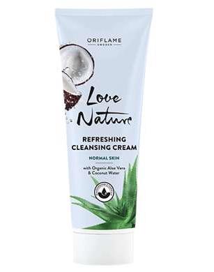 Oriflame Love Nature Refreshing Cleansing Cream Organic Aloe Vera and Coconut Water