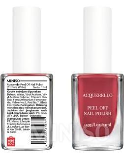 Miniso Acquerello Peel Off Nail Polish P04 Fuchsia