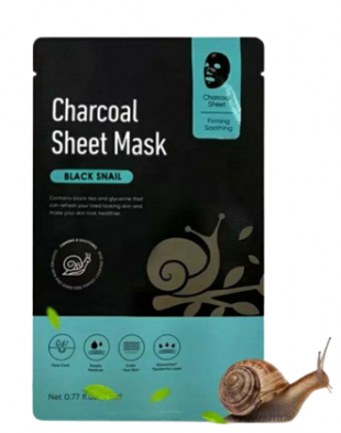 Miniso Charcoal Sheet Mask Black Snail