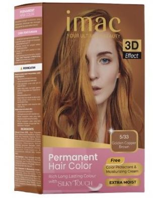 IMAC Cosmetic Permanent Hair Color 5/33 Golden Cooper Brown