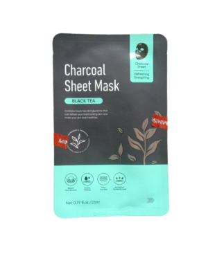 Miniso Charcoal Sheet Mask Black Tea